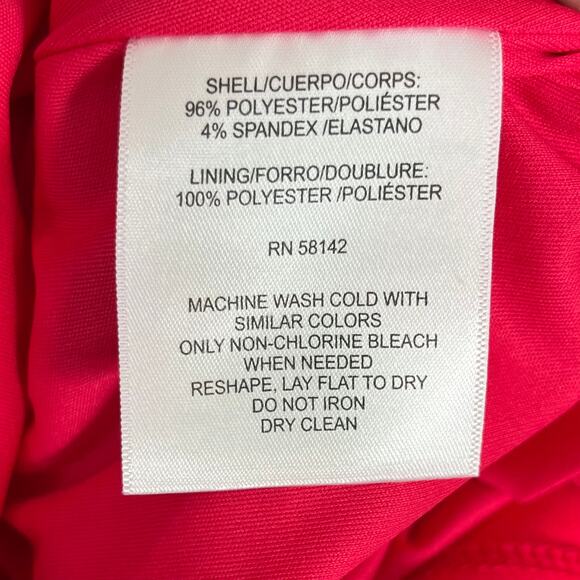 Maggy London Pink Twist Flutter Sleeve Surplice Fit & Flare Mini Dress 2 NWOT - Picture 11 of 13